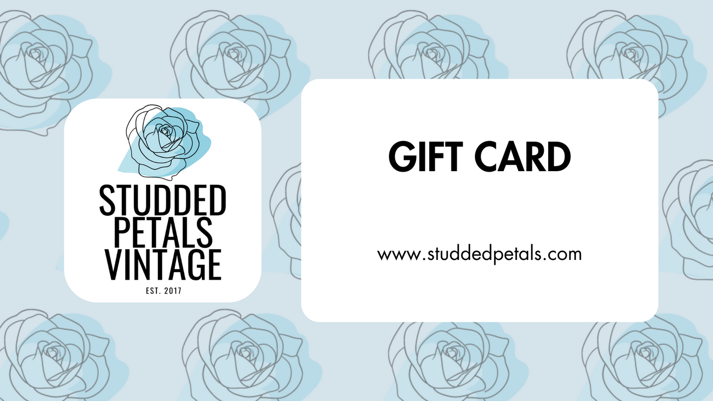 Studded Petals Vintage Gift Card