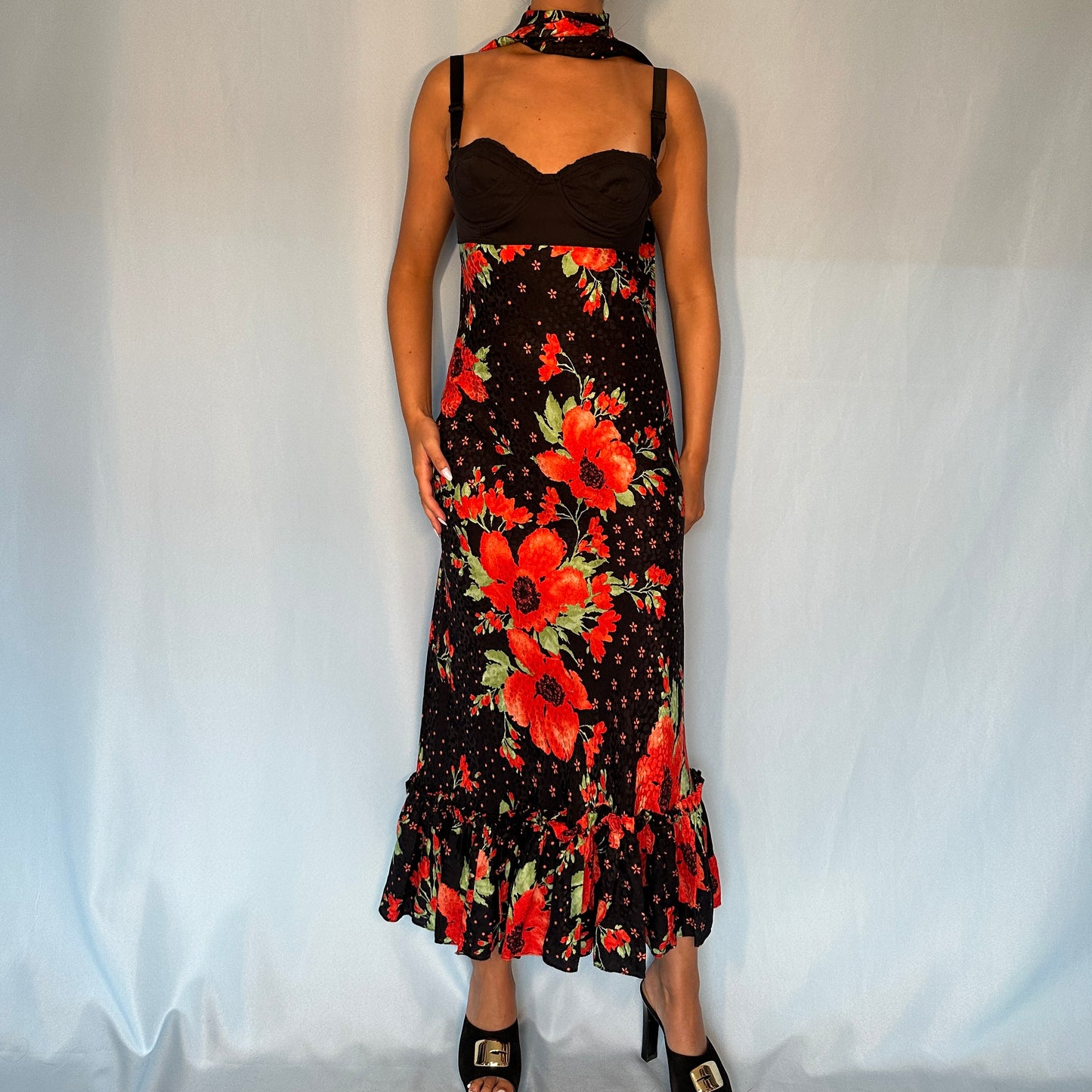 Dolce & Gabbana D&G Floral Underwired Dress and Scarf