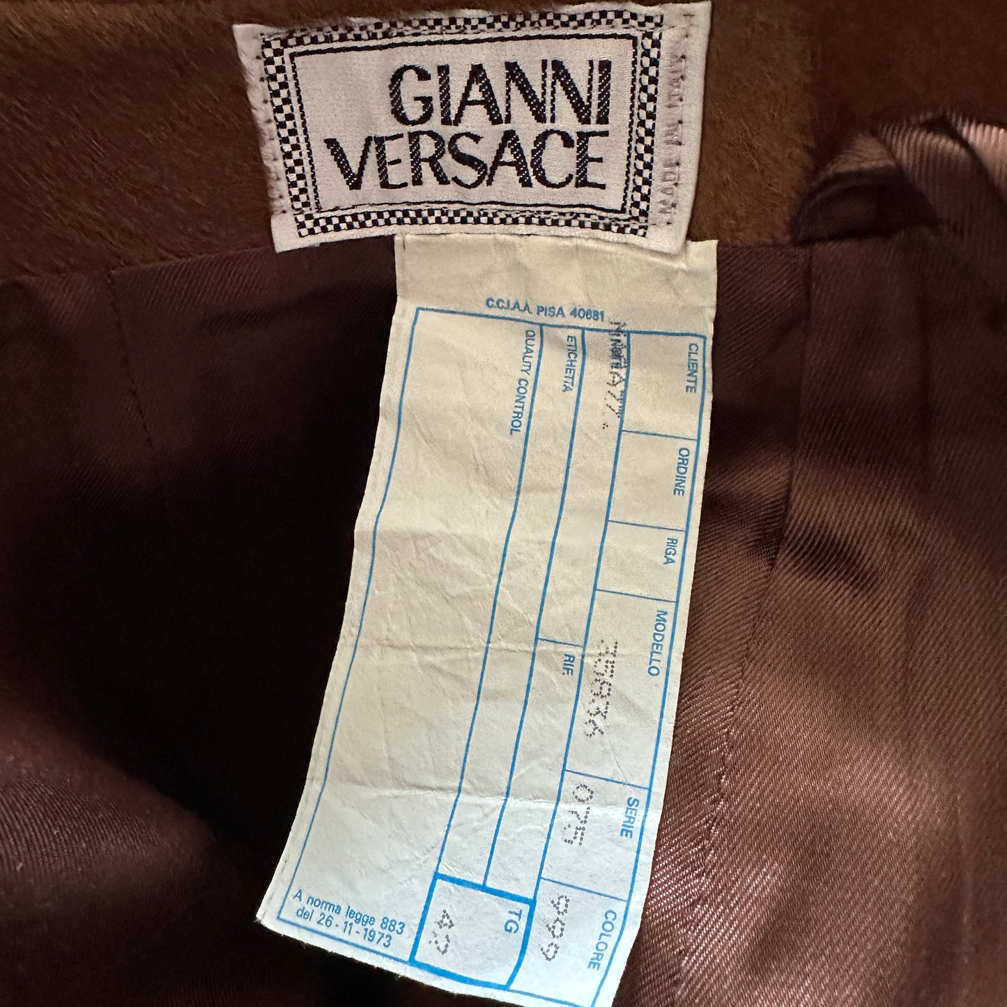 Versace 1997 Brown Ponyhair Leather A Line Skirt