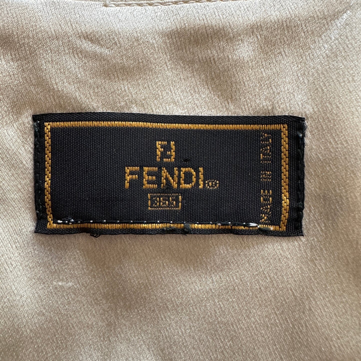 Fendi Embroidered Silk Satin Dress