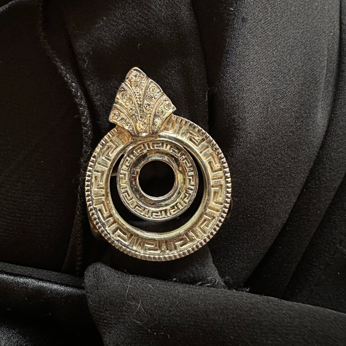 Versace Spring 1995 One Shoulder Black Silk Gown Dress