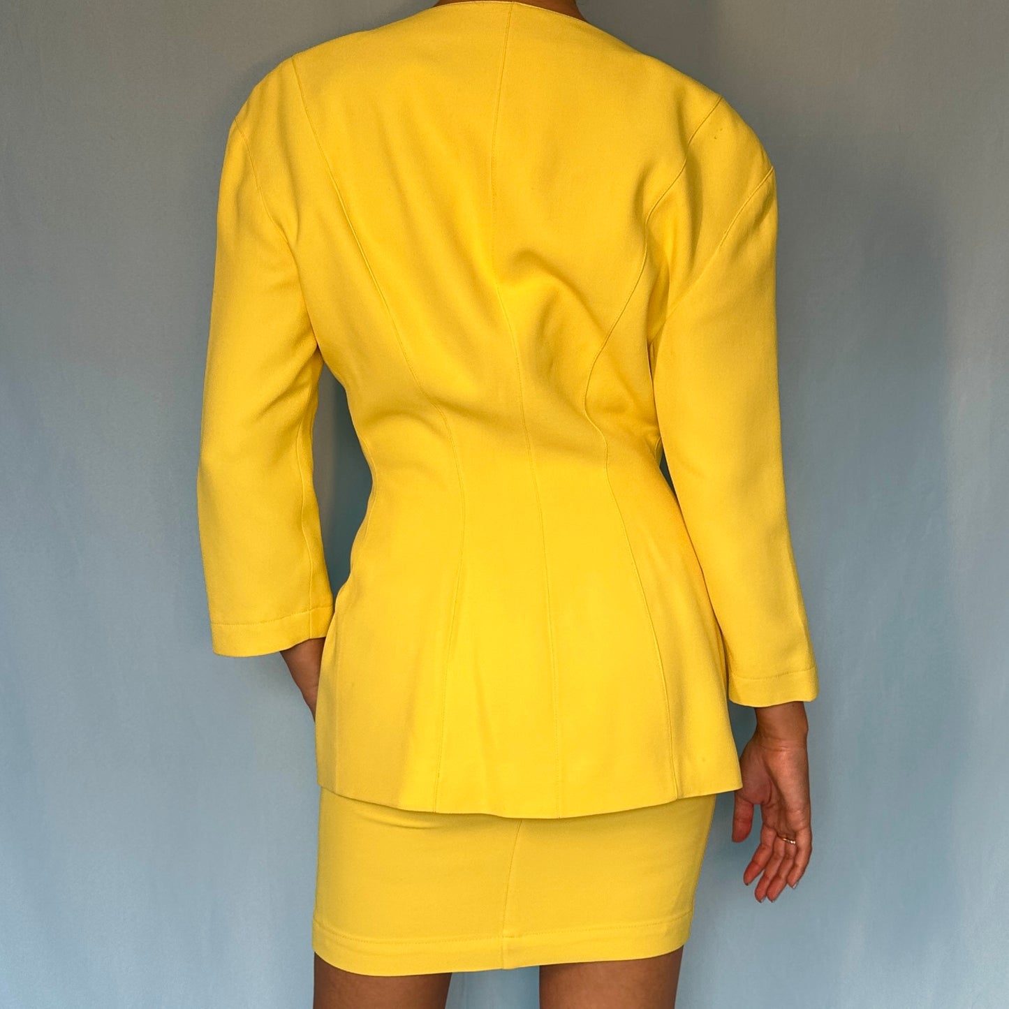 Thierry Mugler Yellow Jacket & Skirt Suit