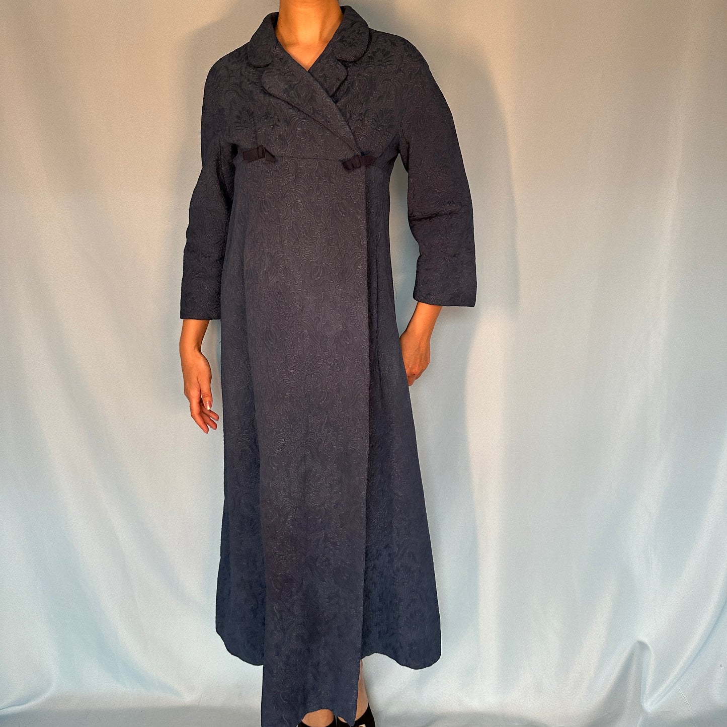 Dior 1950’s Navy Quilted Long Coat Jacket