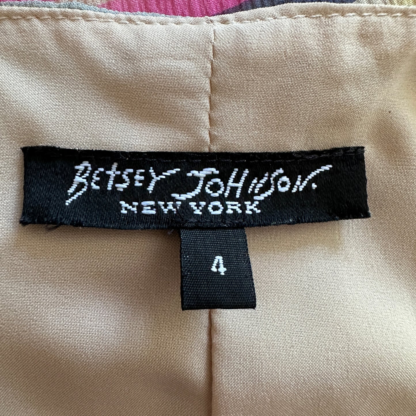 Betsey Johnson Striped Silk Chiffon Dress