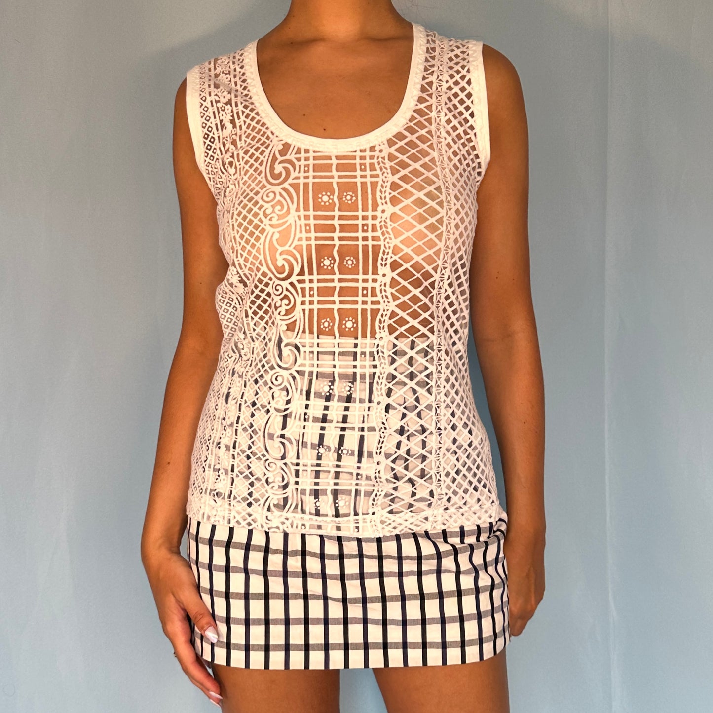 Versace Spring 1994 Mesh Tank Top