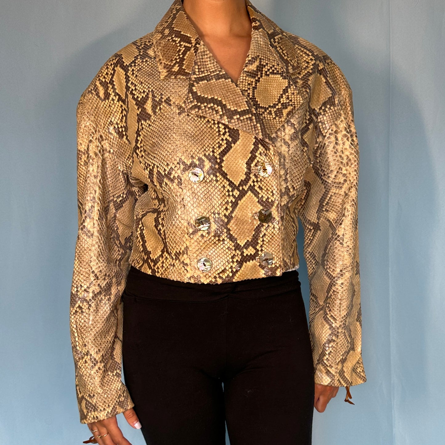 Martine Sitbon Spring 1990 Runway Python Leather Jacket