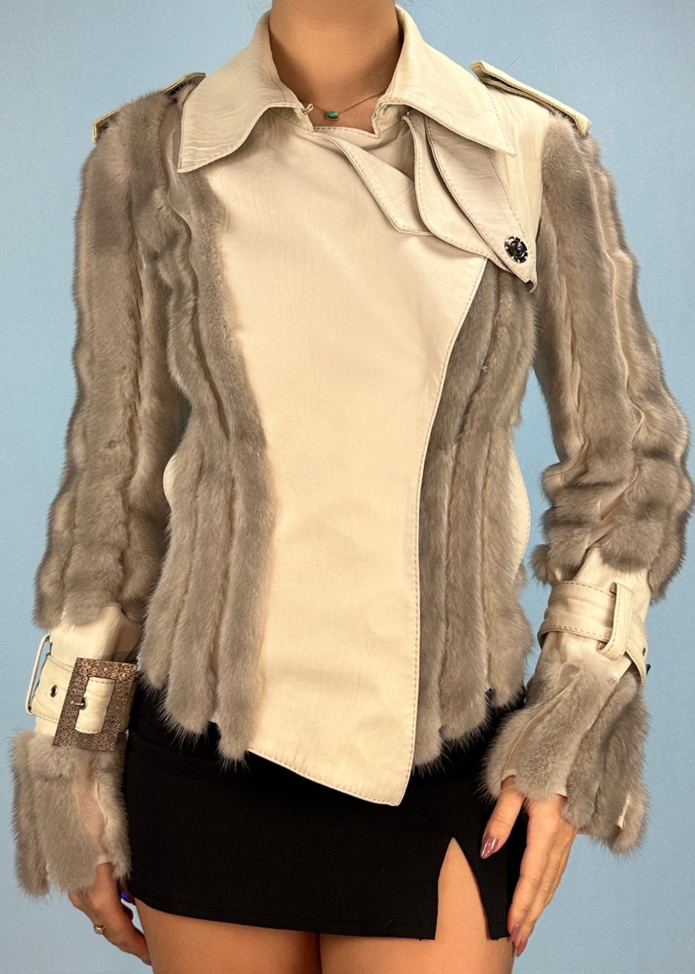 Dior Fall 2006 Runway Mink Fur & Leather Biker Jacket