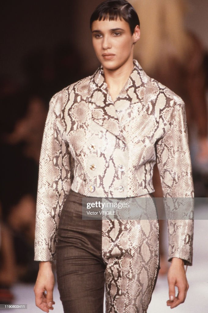 Martine Sitbon Spring 1990 Runway Python Leather Jacket