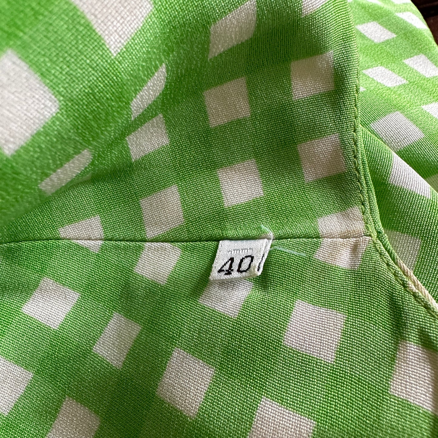 Versace 1995 Green Gingham Dress