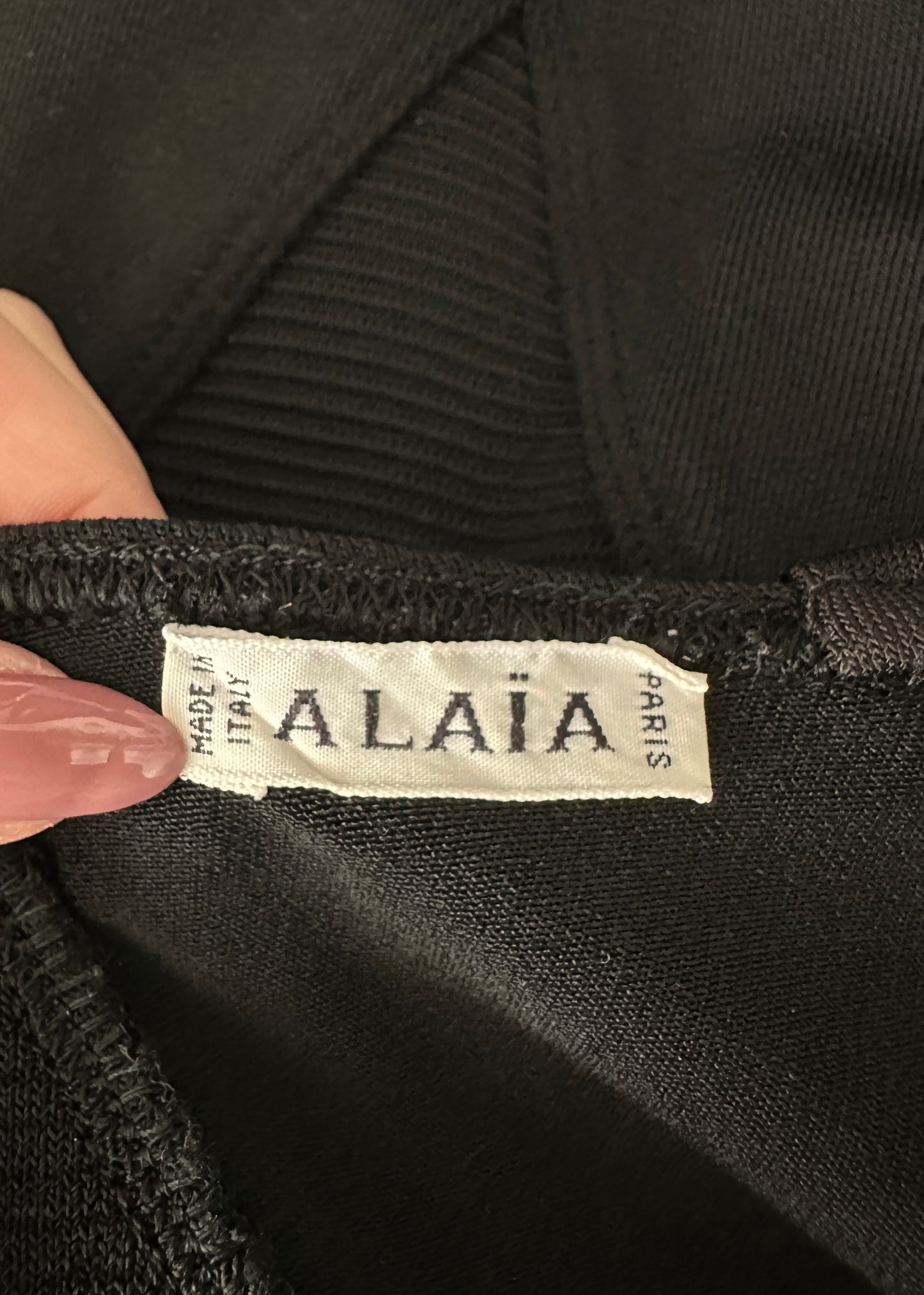 Azzedine Alaia Spring 1990 Black Strappy Bodysuit