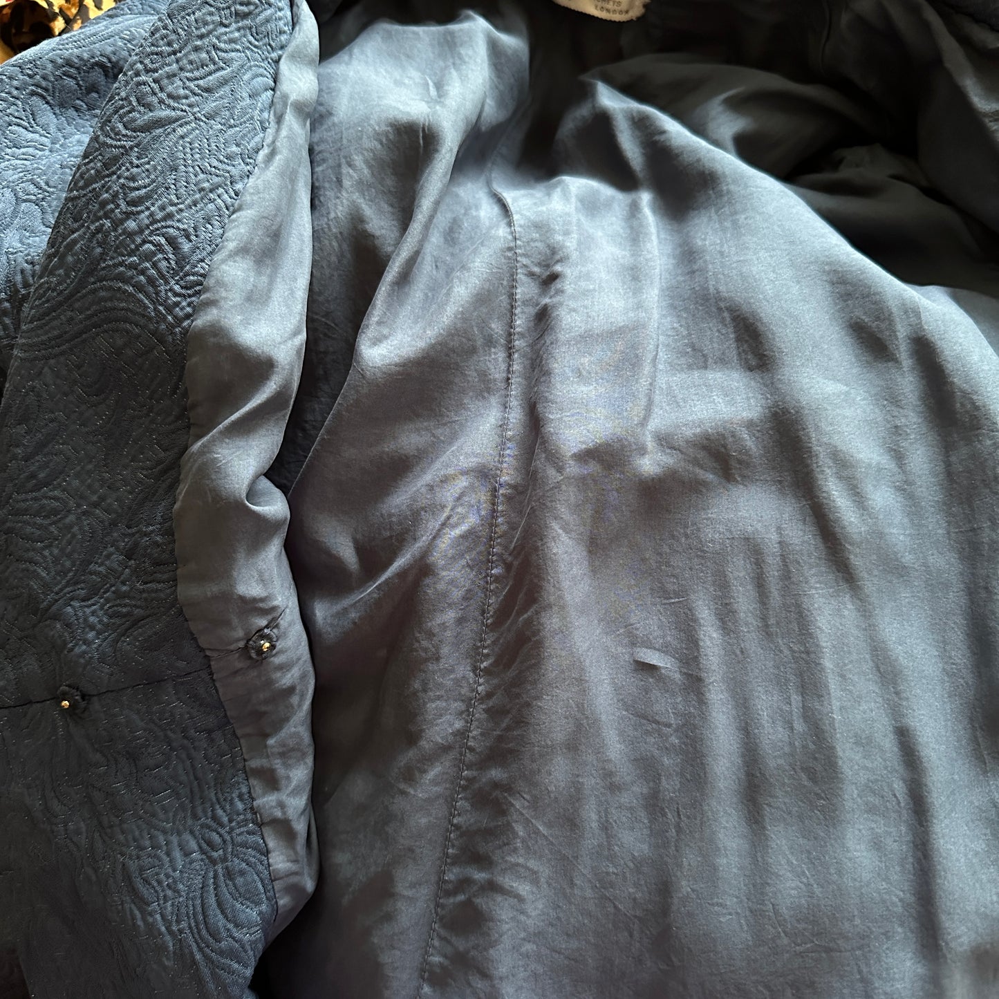 Dior 1950’s Navy Quilted Long Coat Jacket