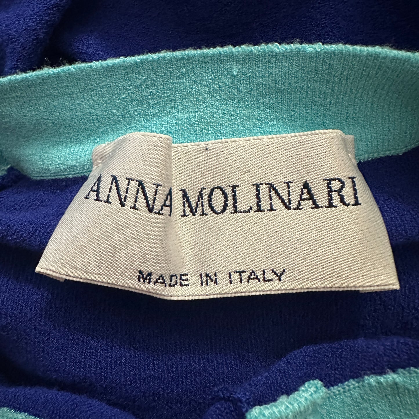 Anna Molinari Blue Terry Cloth Towelling Dress
