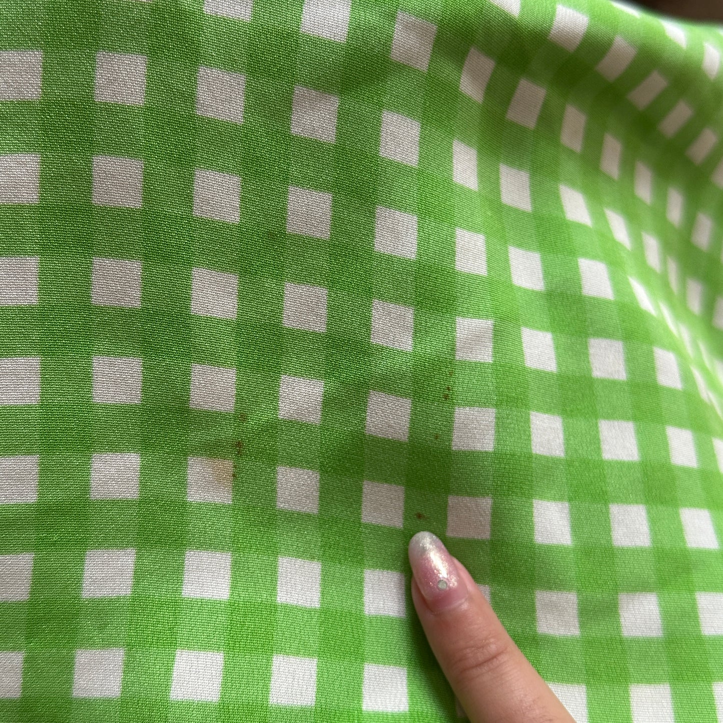 Versace 1995 Green Gingham Dress