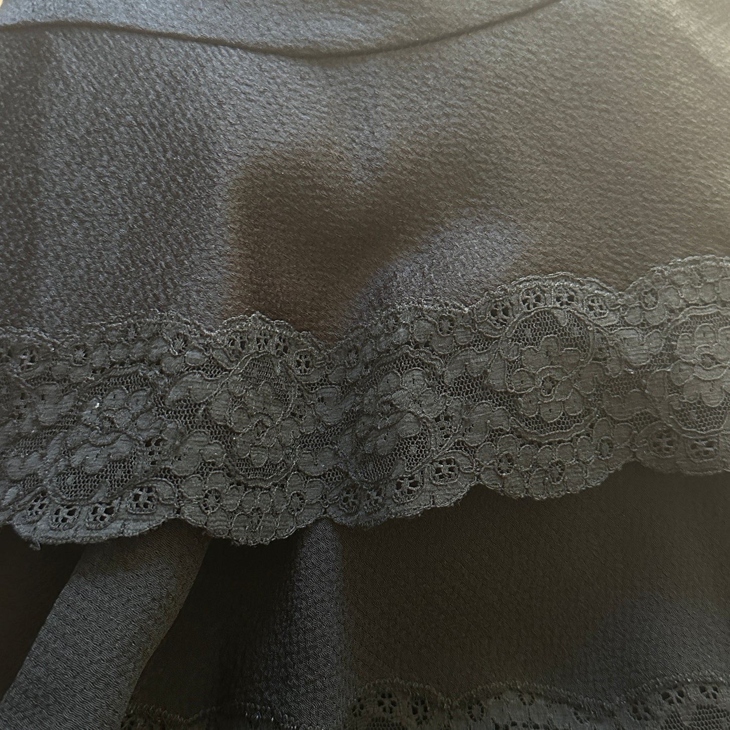 Dior Spring 1999 Black Lace Hem Dress