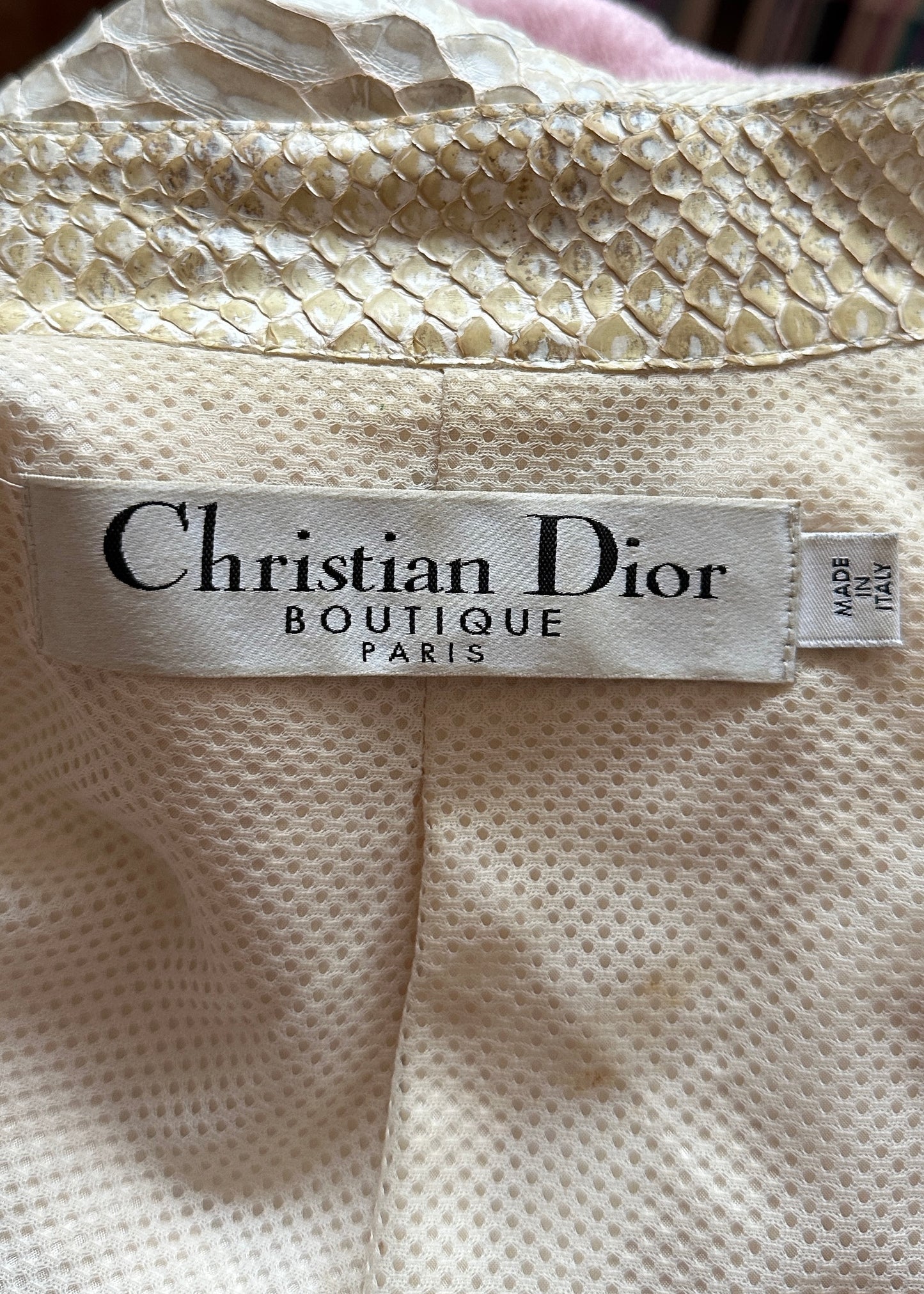 Dior Spring 2007 Python Leather Jacket