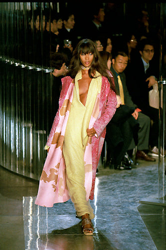 Fendi Fall 1999 Pink Ponyhair Cow Print High Waisted Trousers Pants