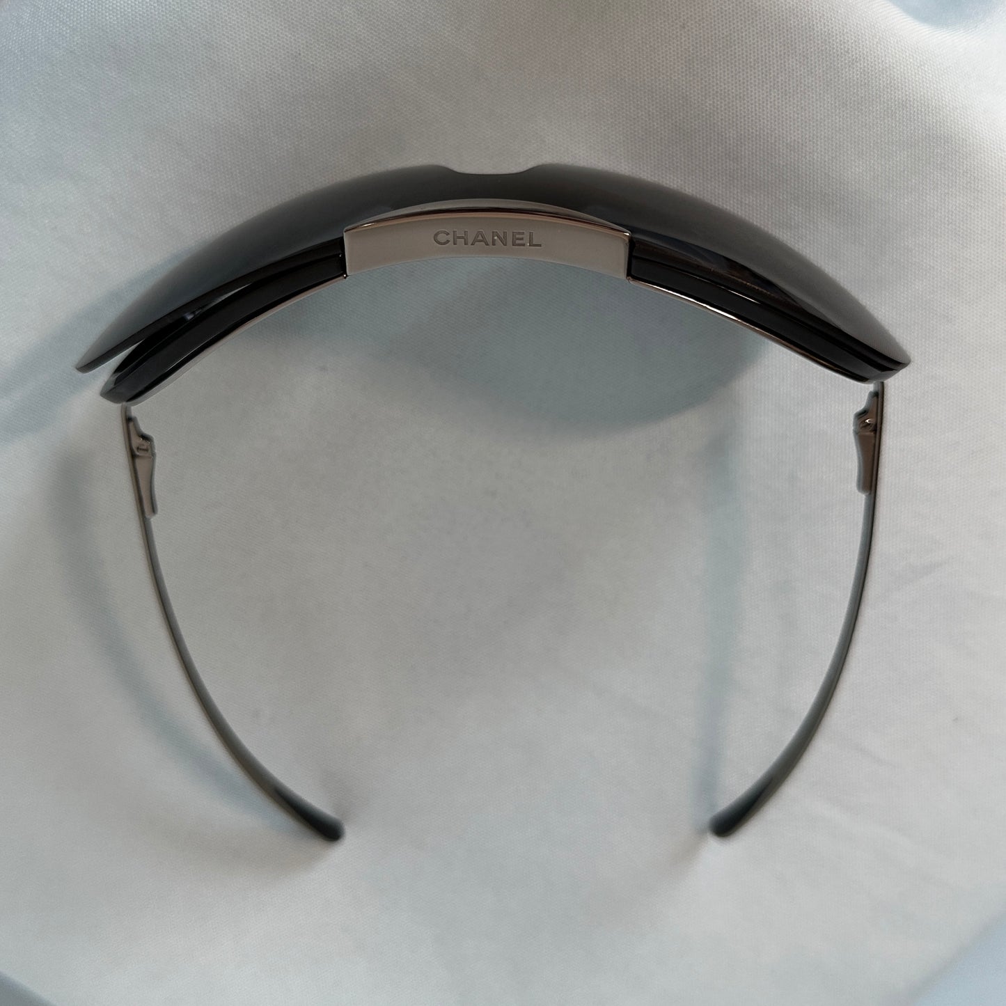 Chanel Fall 2001 Black Shield Sunglasses 6006