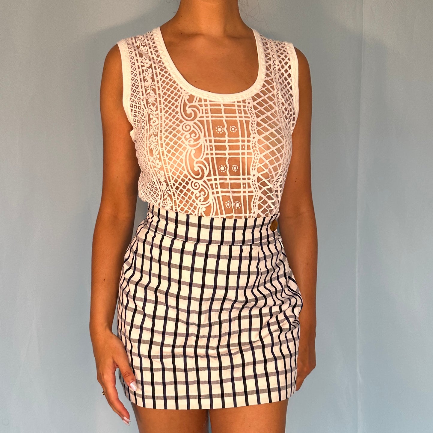 Versace Spring 1994 Mesh Tank Top