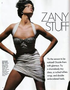 Angelo Tarlazzi Fall 1990 Runway Crystal Bust Halter Silk Dress