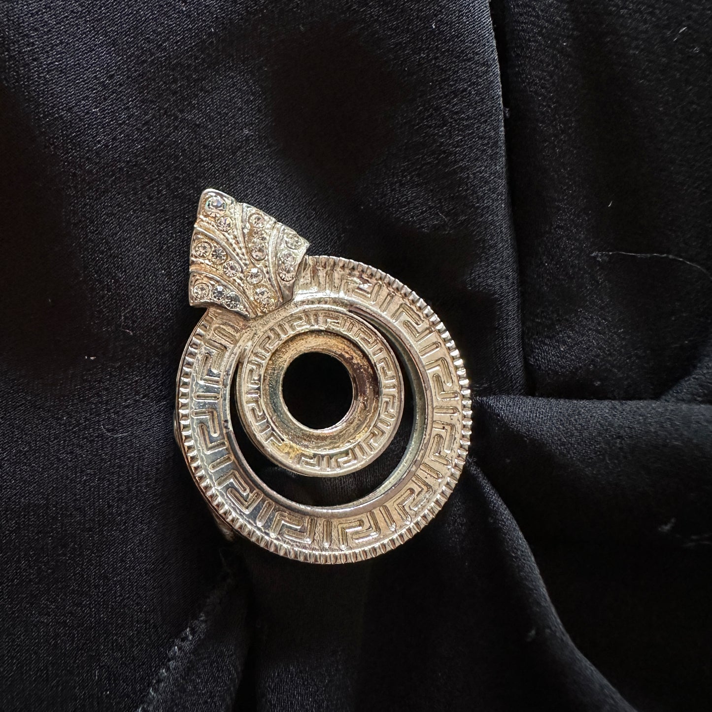 Versace Spring 1995 One Shoulder Black Silk Gown Dress