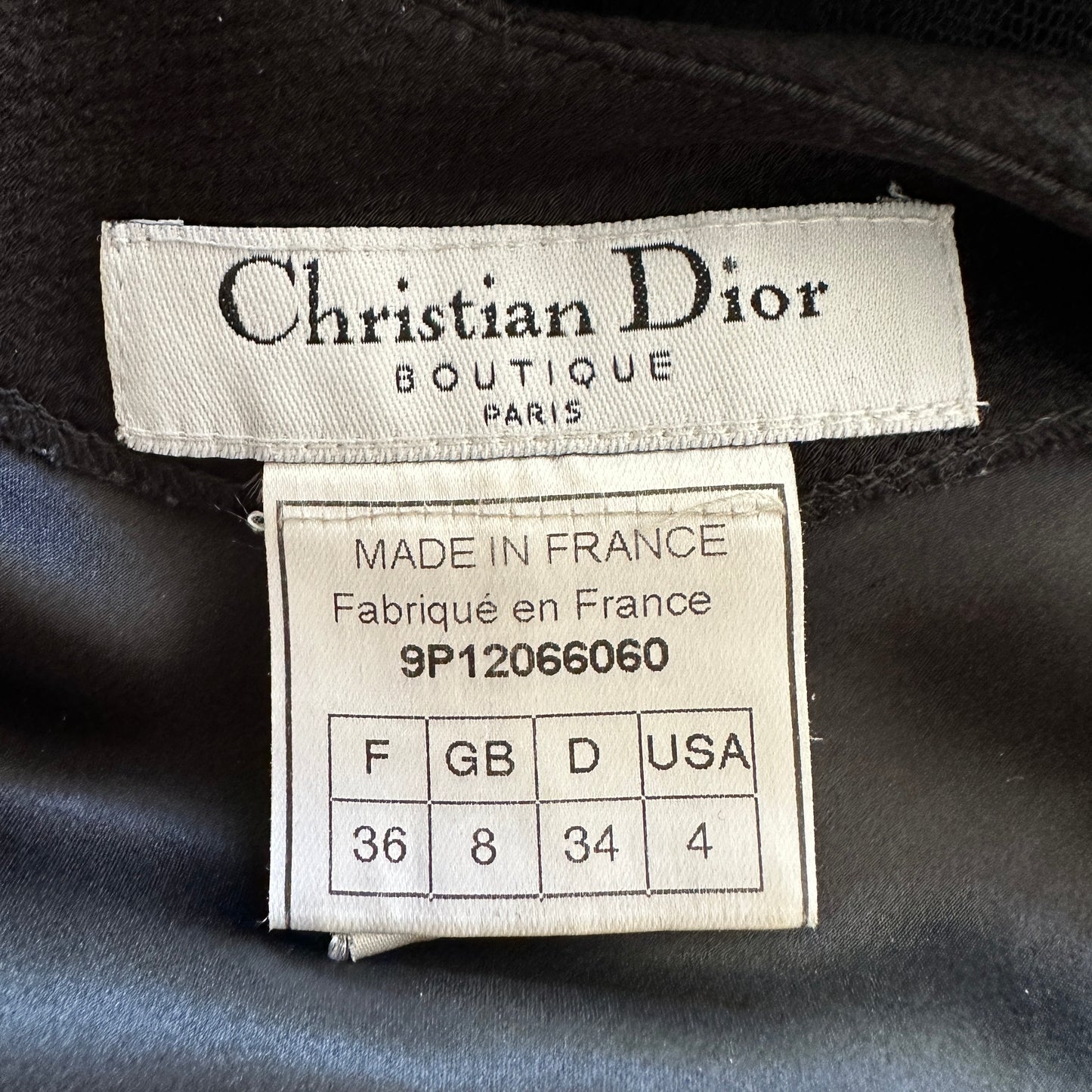 Dior Spring 1999 Black Lace Hem Dress