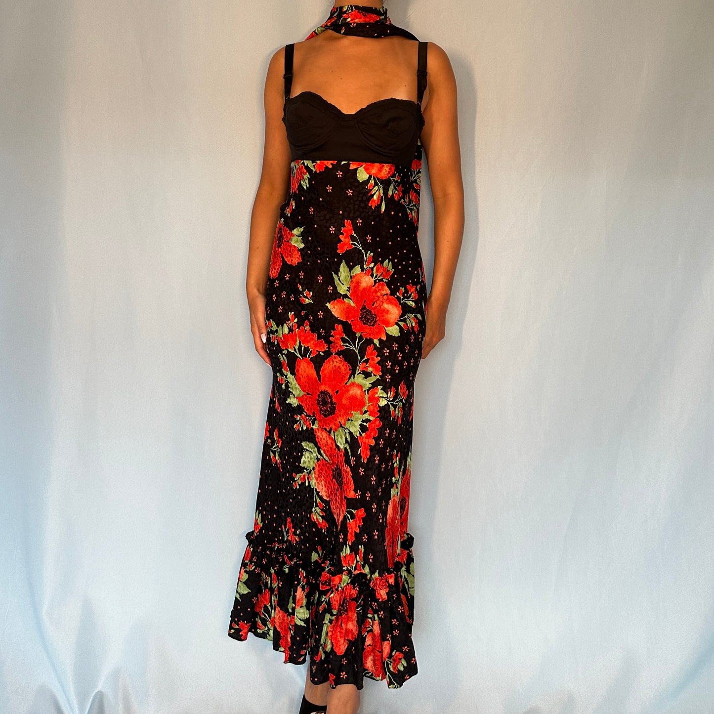 Dolce & Gabbana D&G Floral Underwired Dress and Scarf
