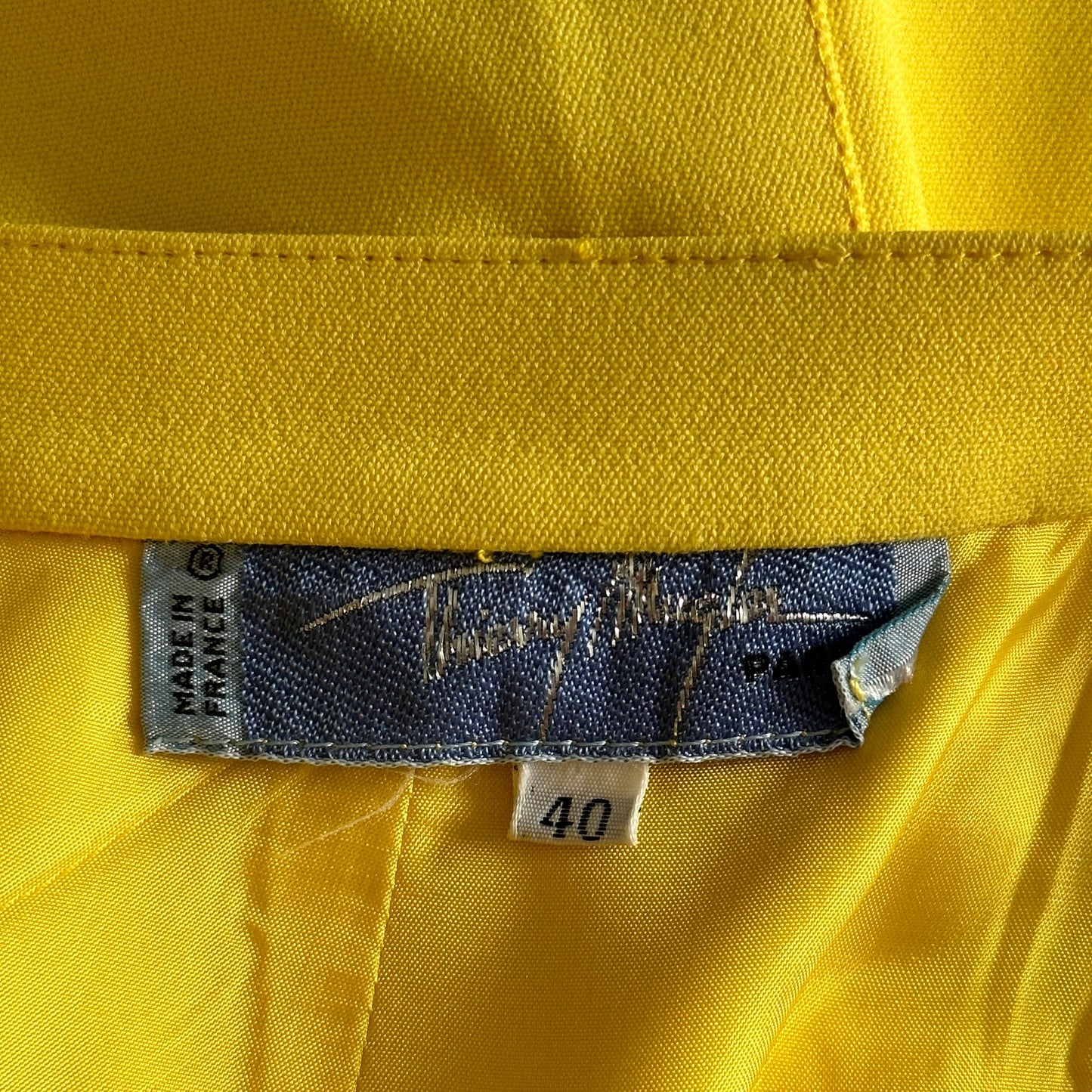 Thierry Mugler Yellow Jacket & Skirt Suit