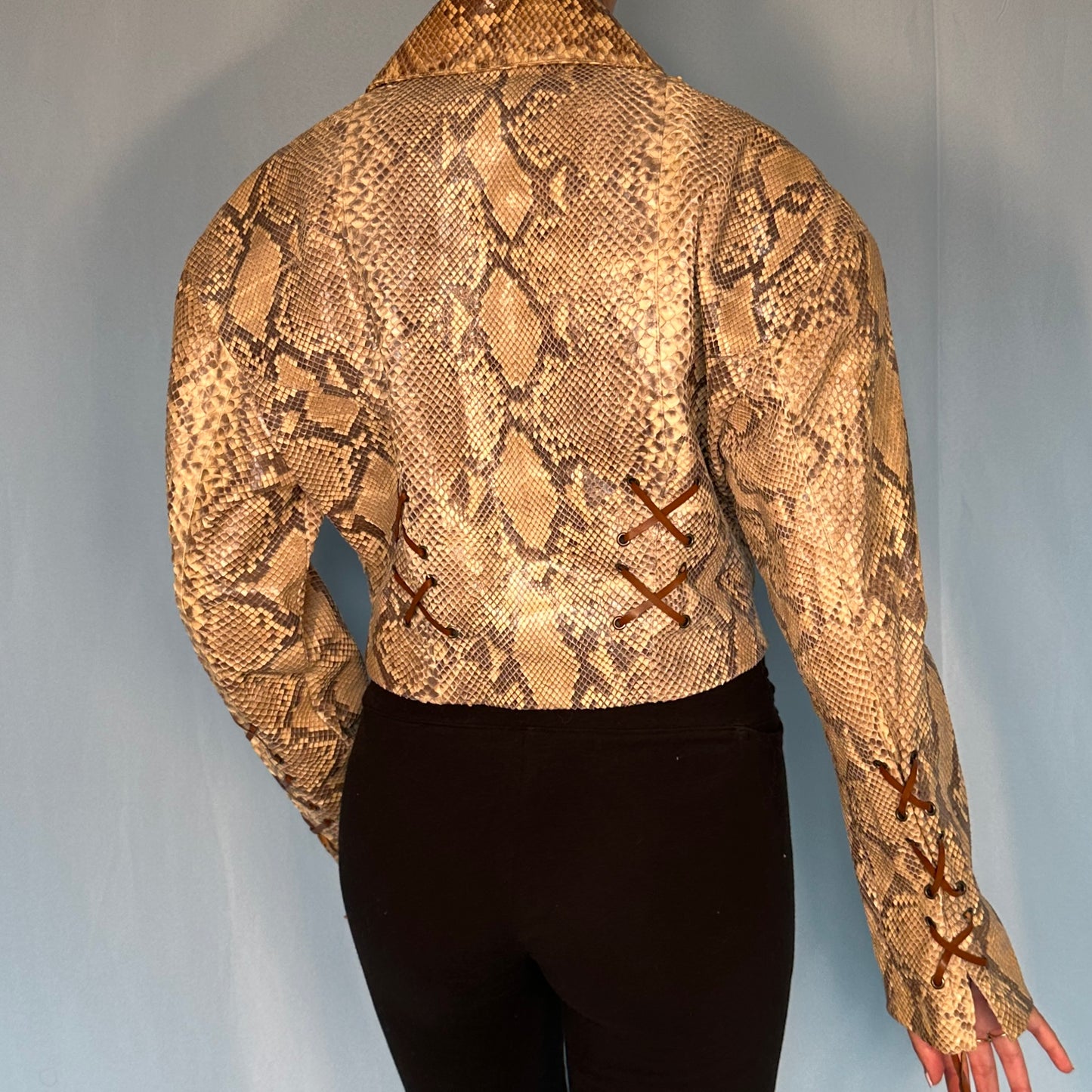 Martine Sitbon Spring 1990 Runway Python Leather Jacket