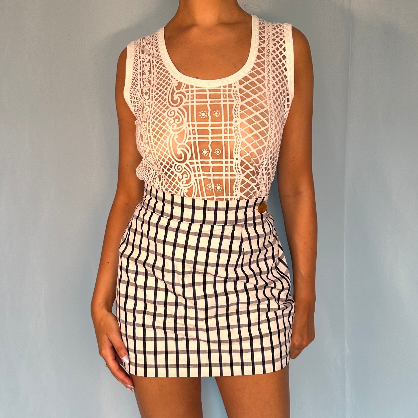 Versace Spring 1994 Mesh Tank Top