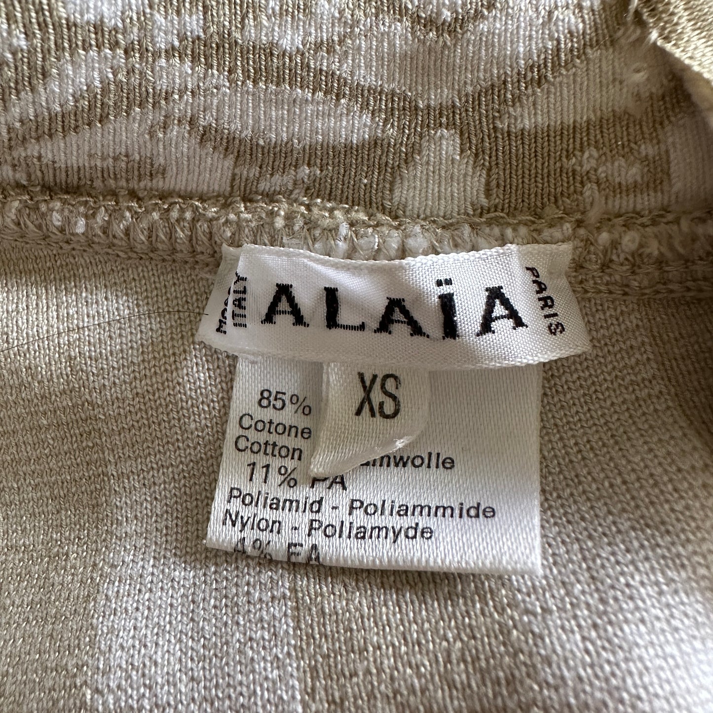 Azzedine Alaia Spring 1992 Off Shoulder Striped Bodysuit