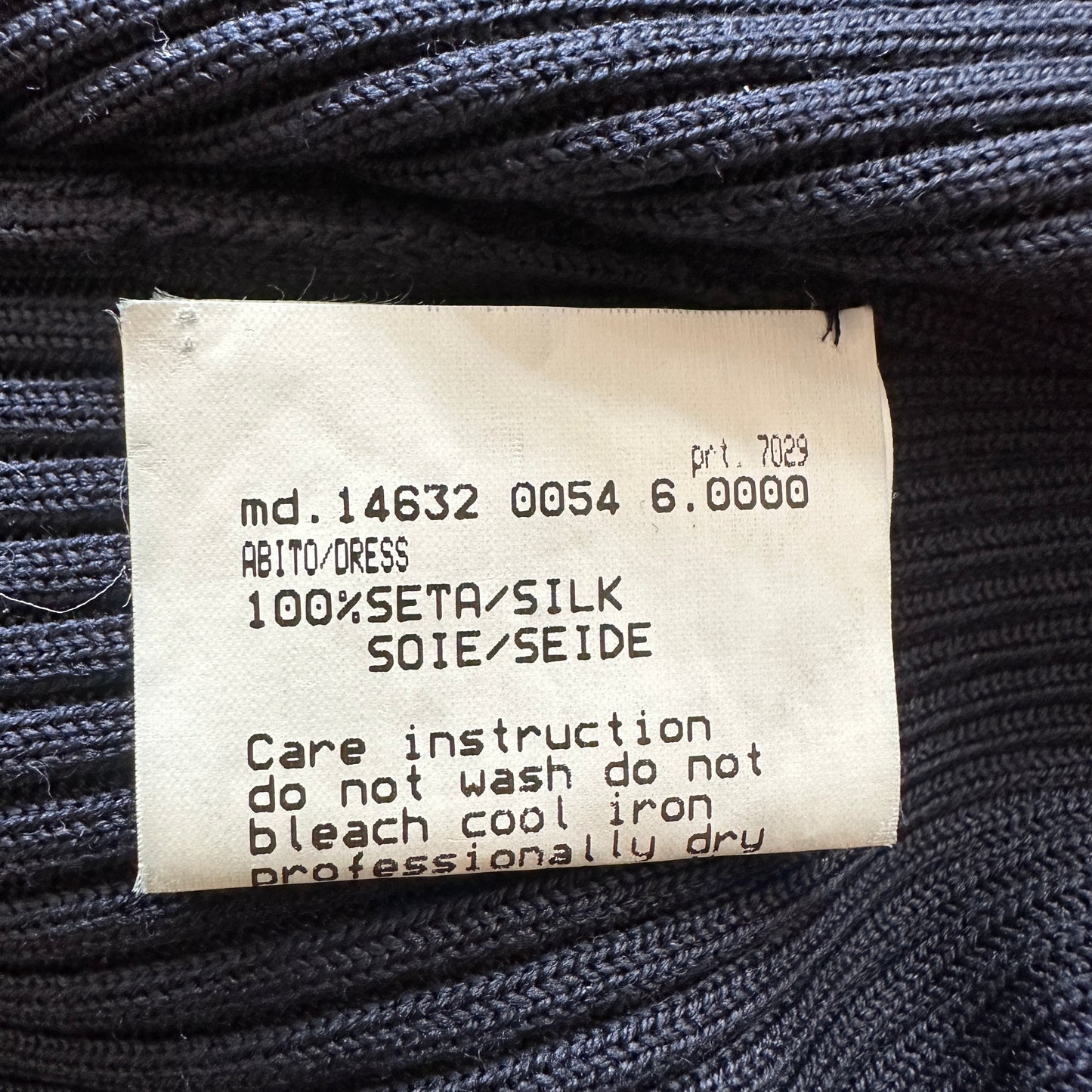 Valentino Navy Silk Chiffon Detail Dress