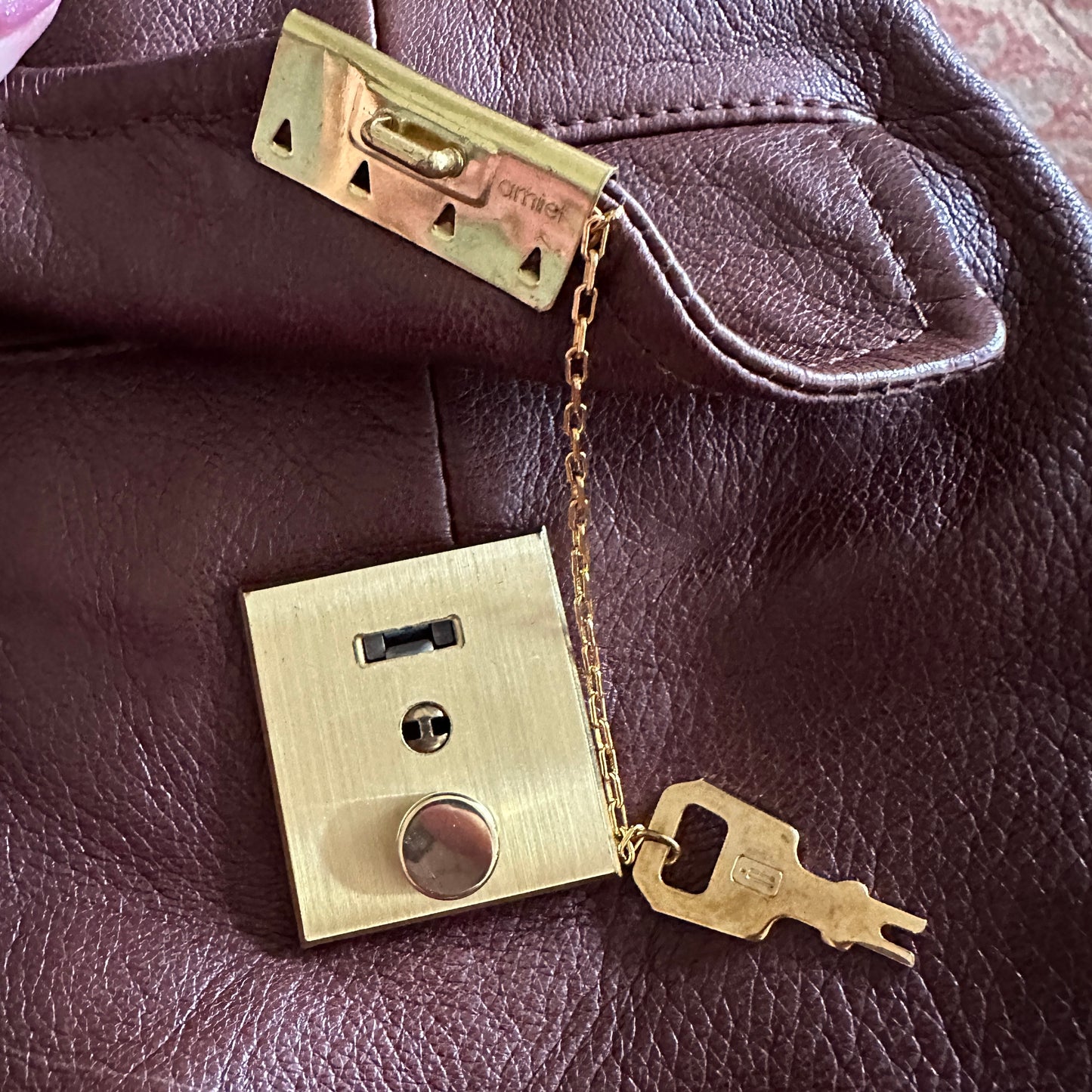 Moschino 1980’s Leather Key & Lock Skirt