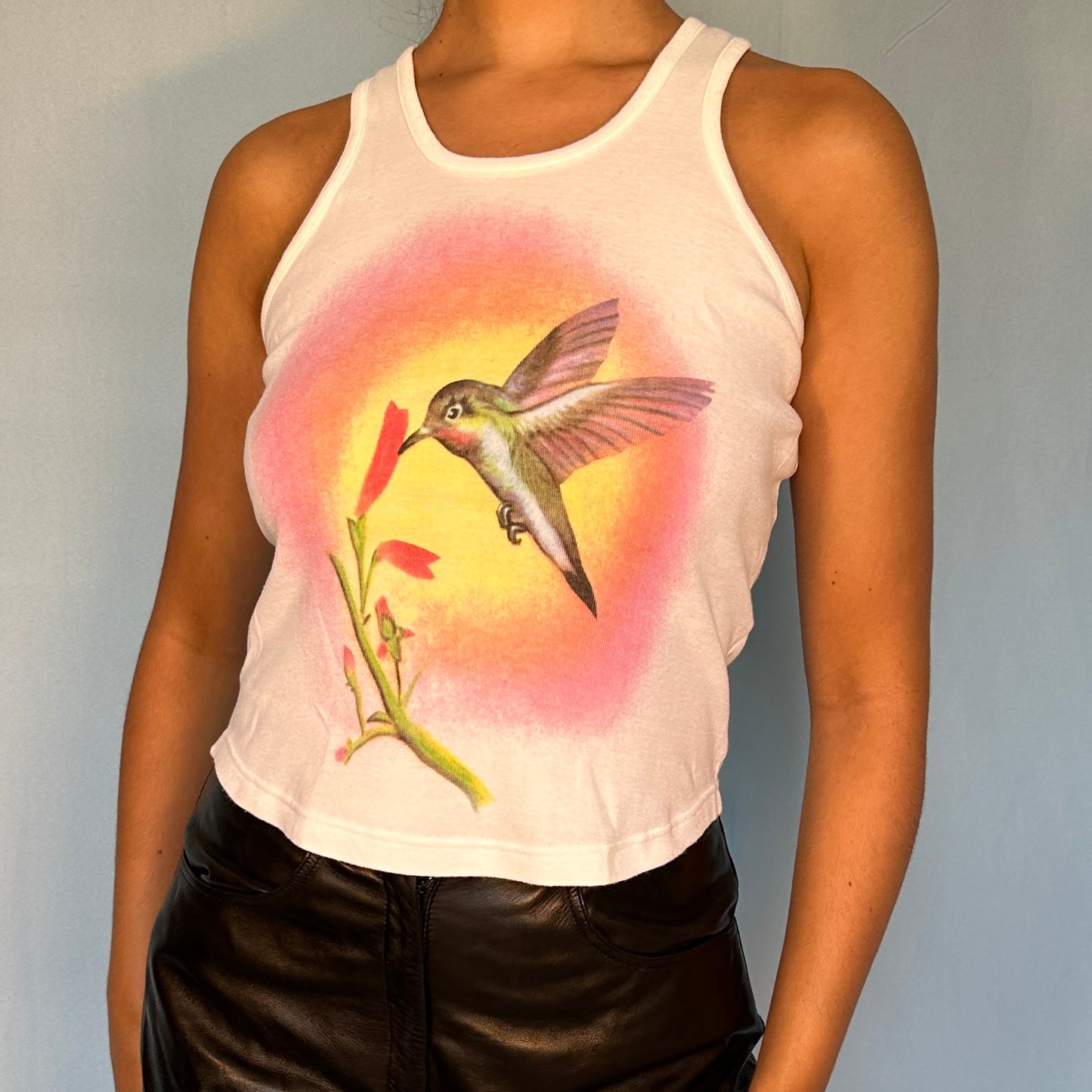 Chloé Spring 1999 Hummingbird Tank Top