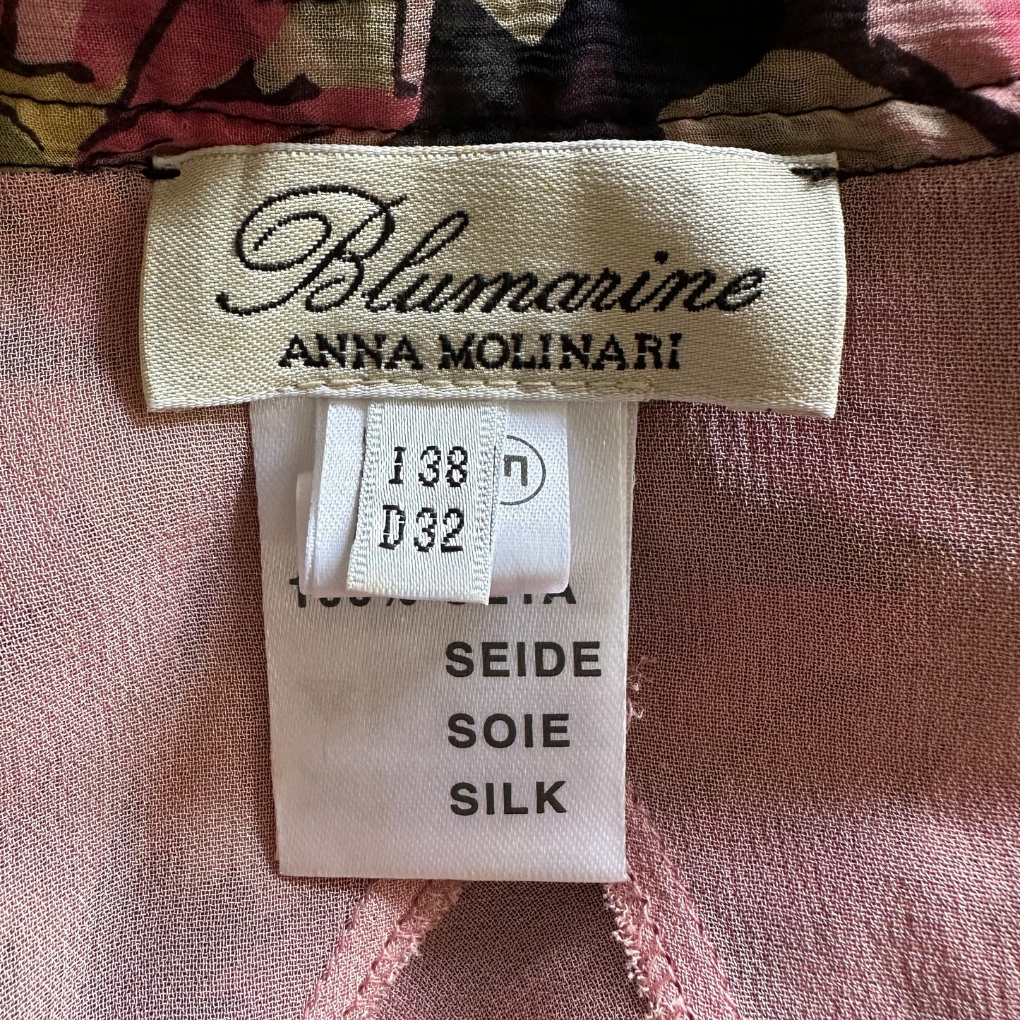 Blumarine Floral Silk Chiffon Skirt