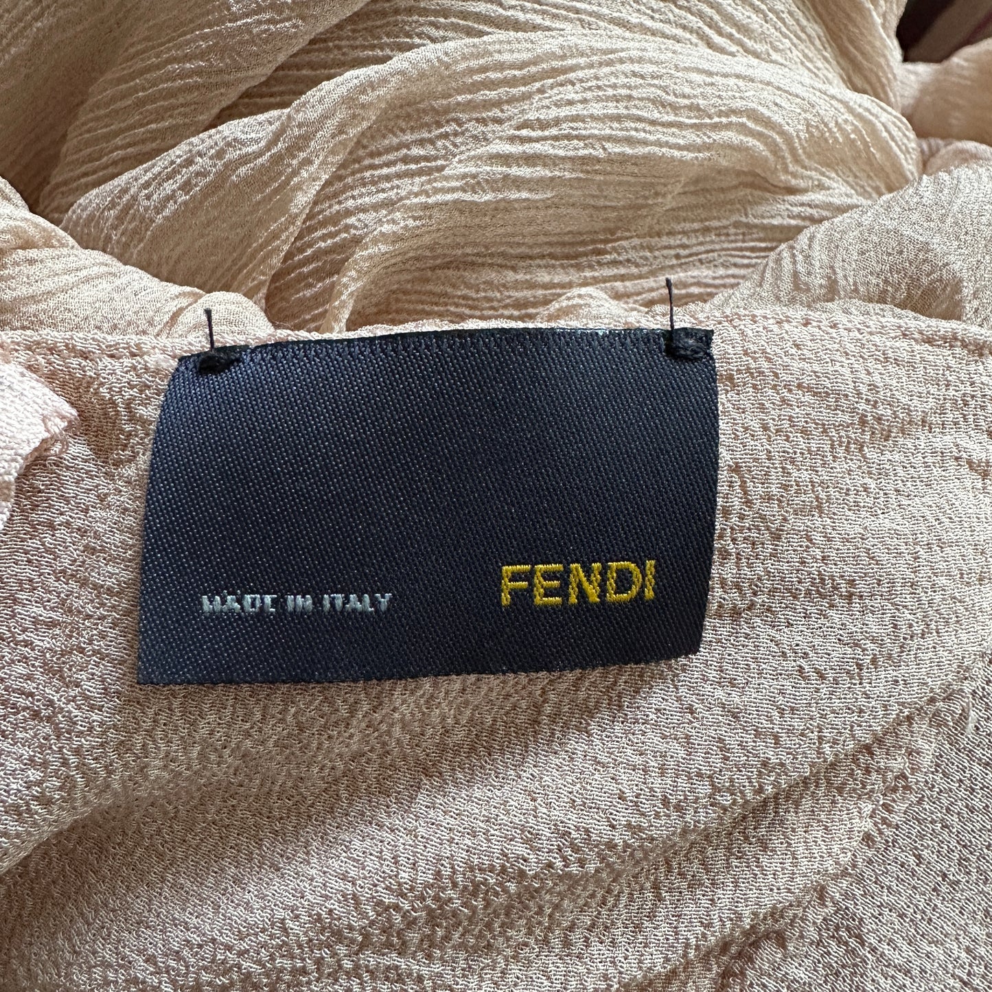 Fendi Silk Chiffon Ruched Top