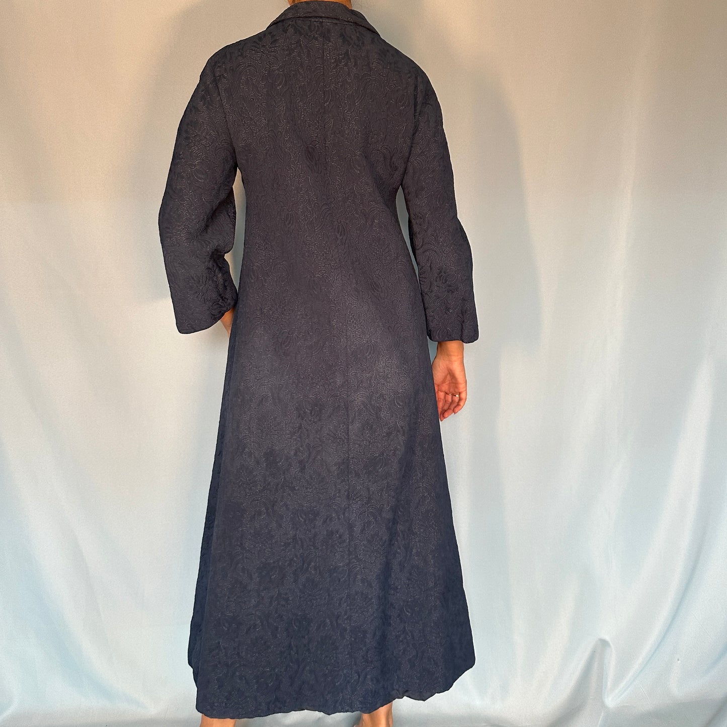 Dior 1950’s Navy Quilted Long Coat Jacket