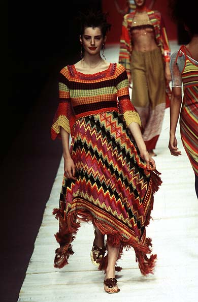 Christian Lacroix Spring 1997 Multicolour Crochet Skirt