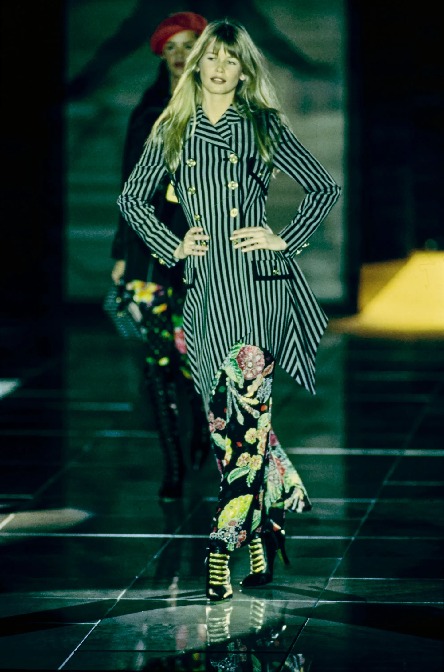 Versace Fall 1993 Purple Asymmetric Hem Dress