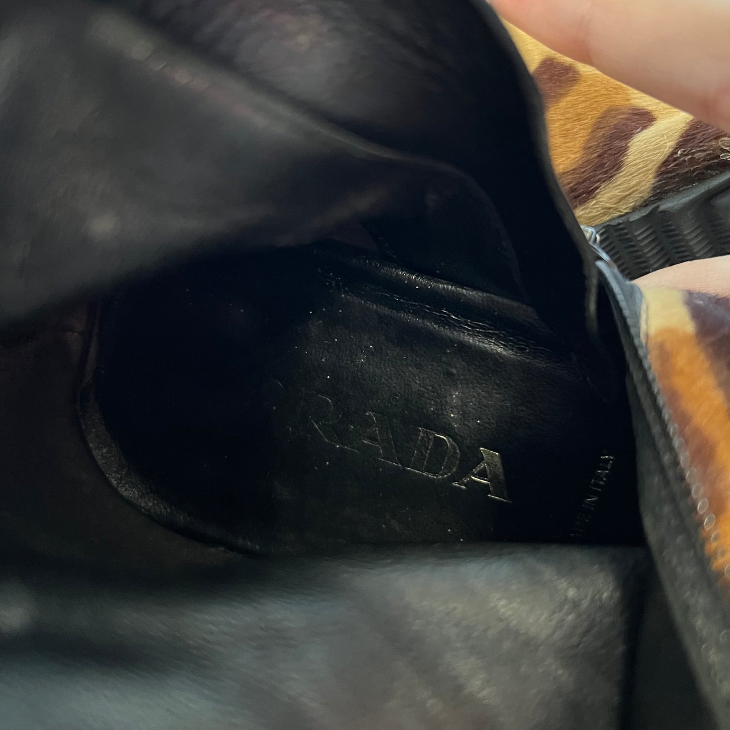 Prada Leopard Print Ponyhair Boots