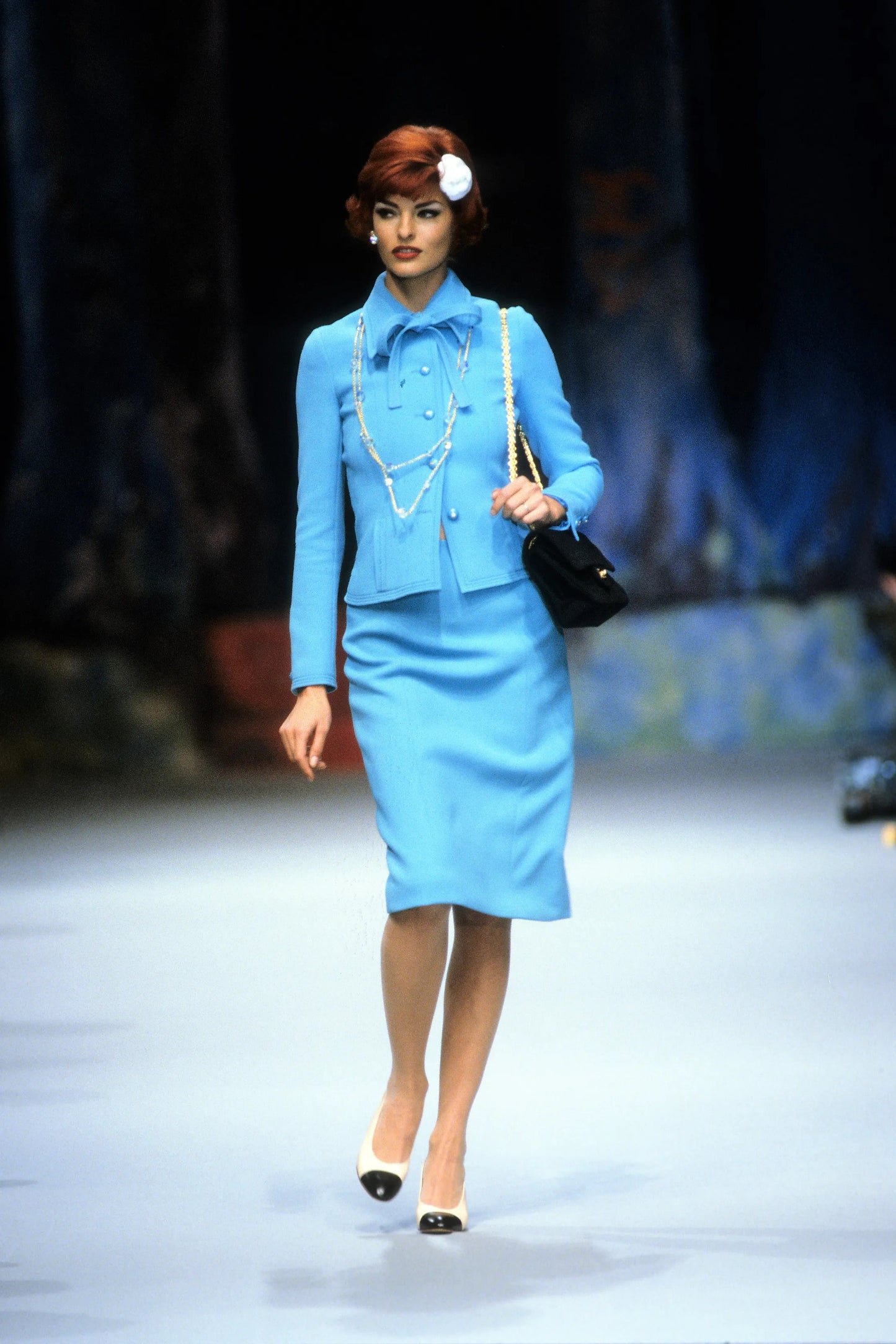 Chanel Spring 1992 Peach Jacket & Skirt Suit Set