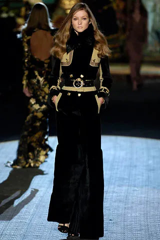 Roberto Cavalli Fall 2006 Leopard Buckle Black Leather Belt
