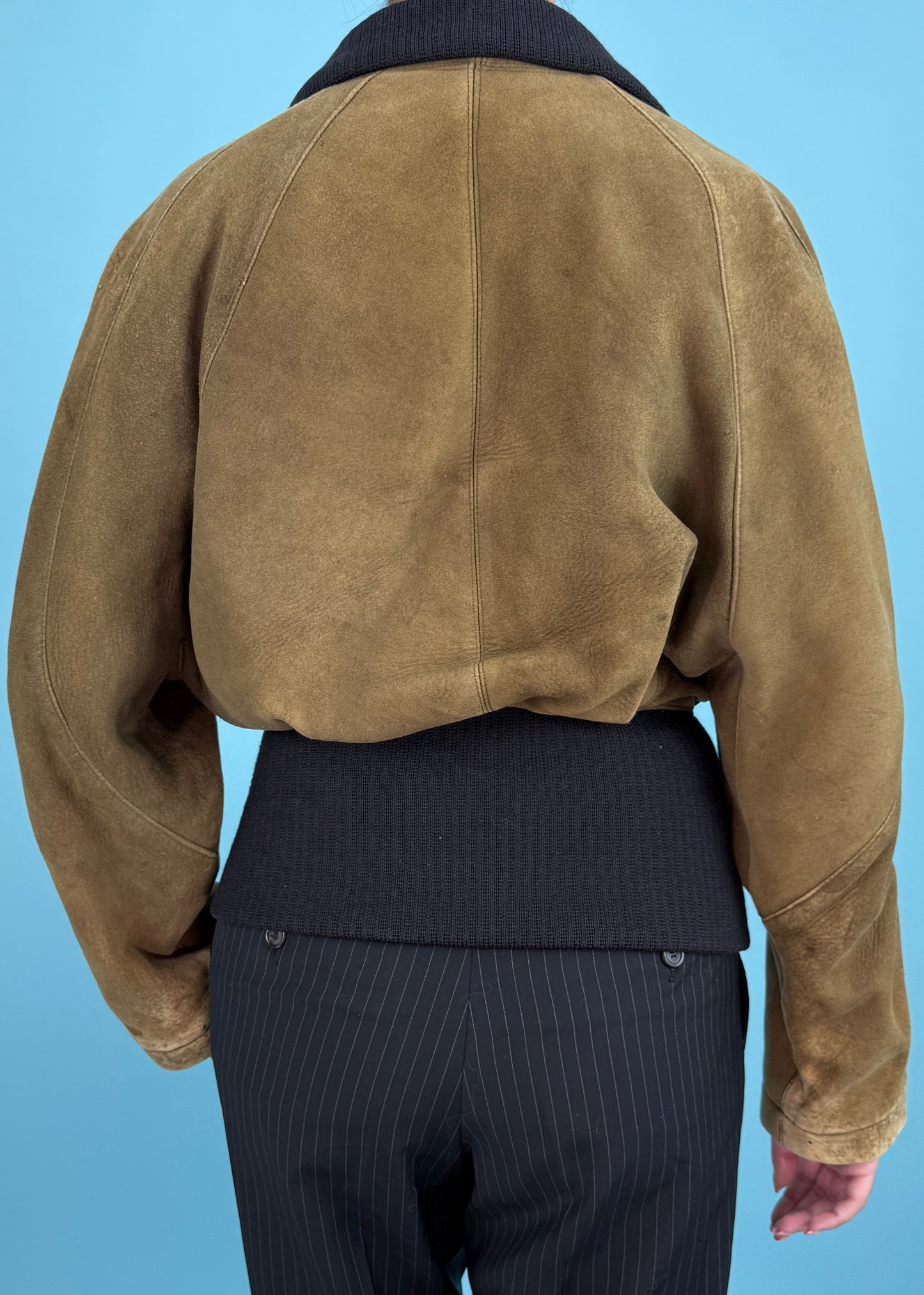 Azzedine Alaïa Fall 1984 Runway Brown Suede Leather Jacket
