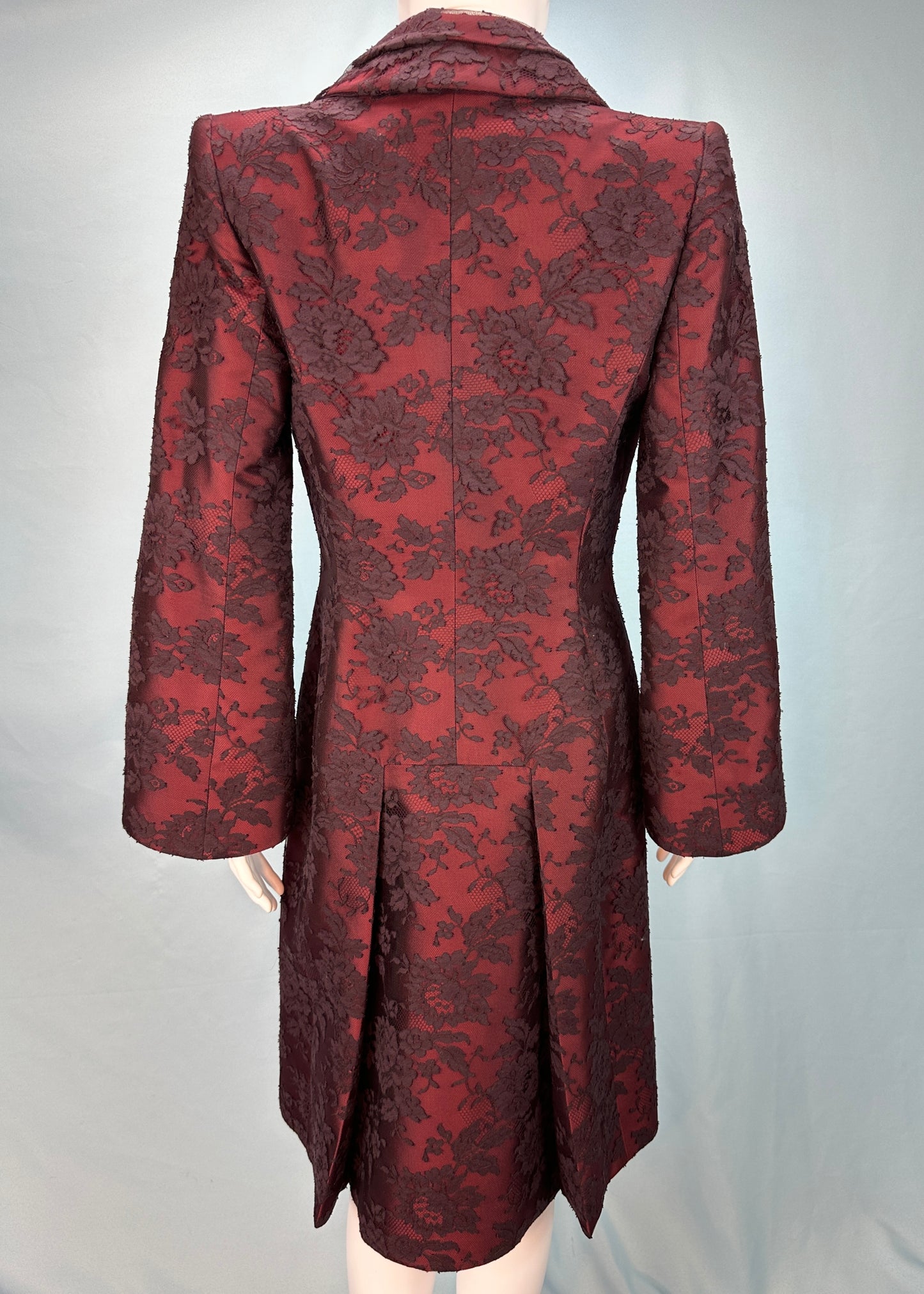 Givenchy Couture by Alexander McQueen Pre-Fall 1998 Red Silk Lace Jacket