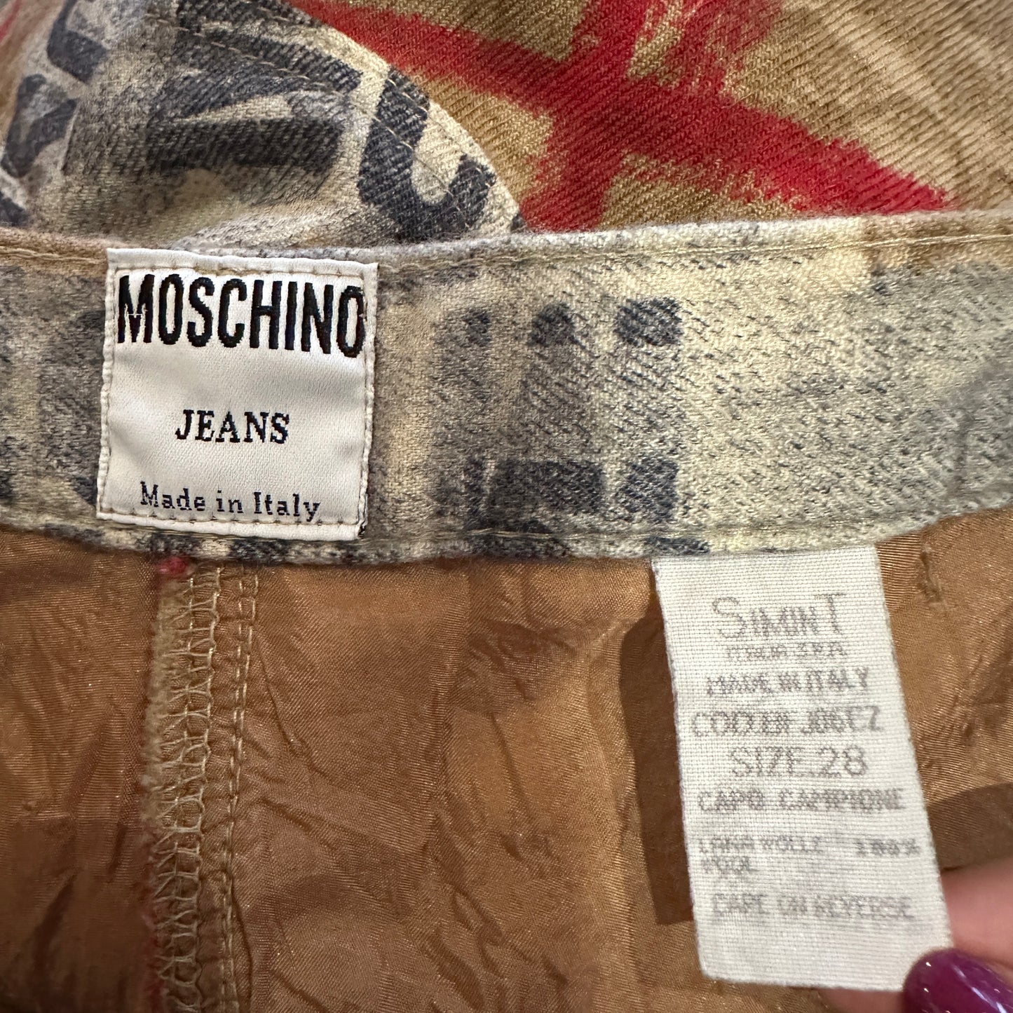 Moschino Nova Check High Waisted Pants