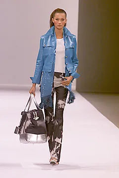 Celine Spring 2000 Runway Blue Leather Jacket