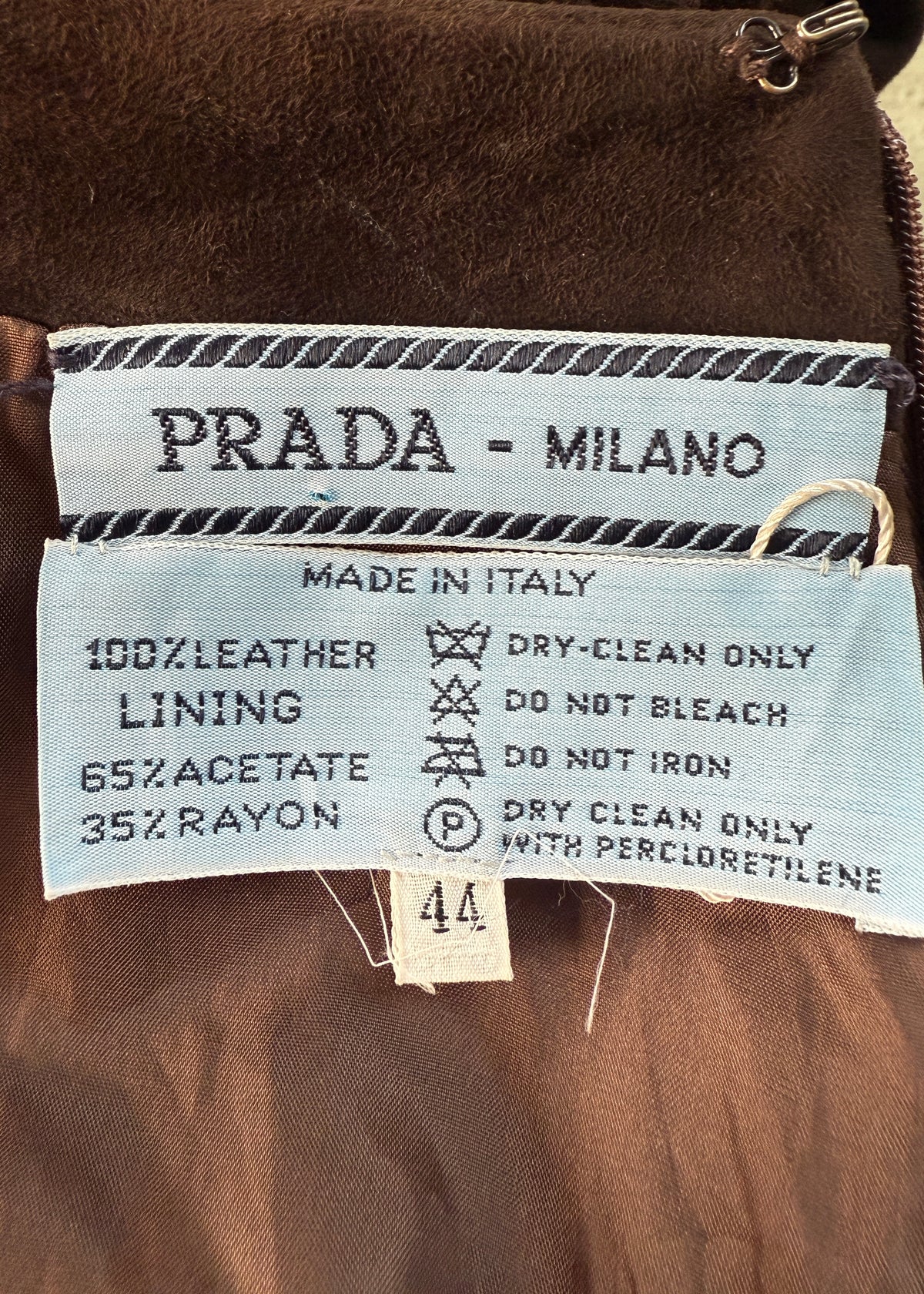 Prada Fall 1993 Runway Brown Suede Lace Up Maxi Skirt