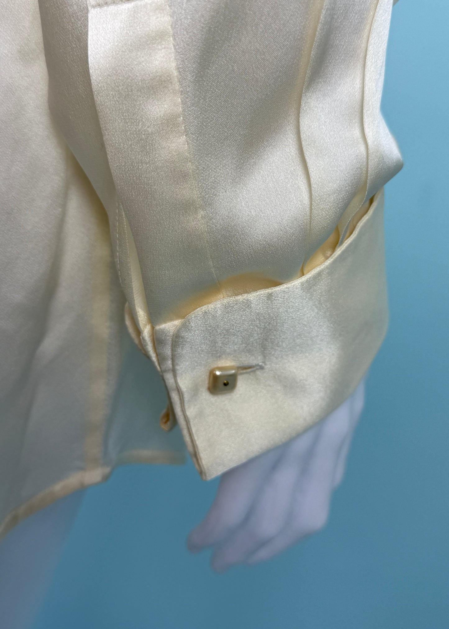 Valentino Spring 1999 Floral Embroidered Silk Shirt