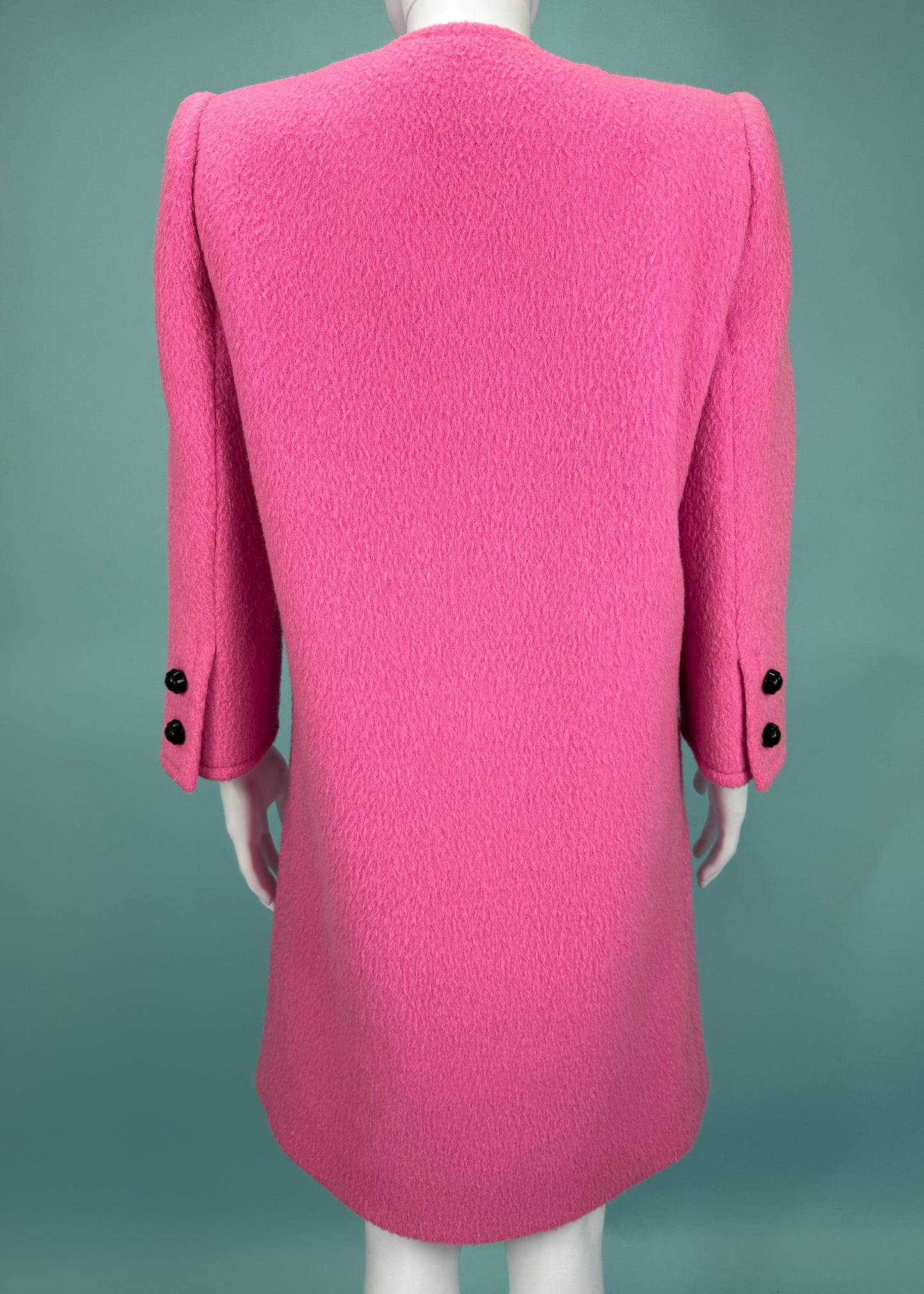 Givenchy Haute Couture Fall 1985 Runway Pink Brushed Wool Jacket
