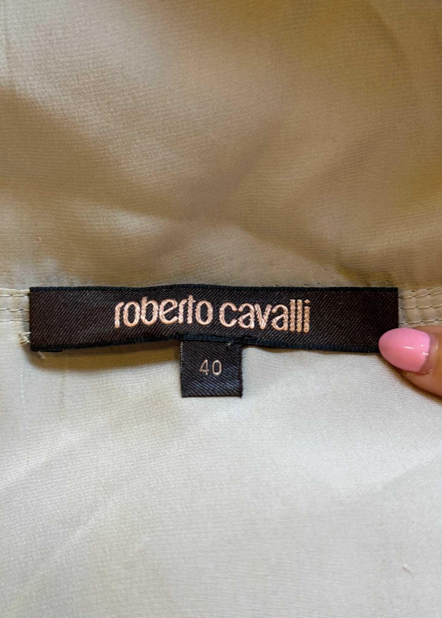 Roberto Cavalli Spring 2011 Crocodile Print Cross Strap Dress