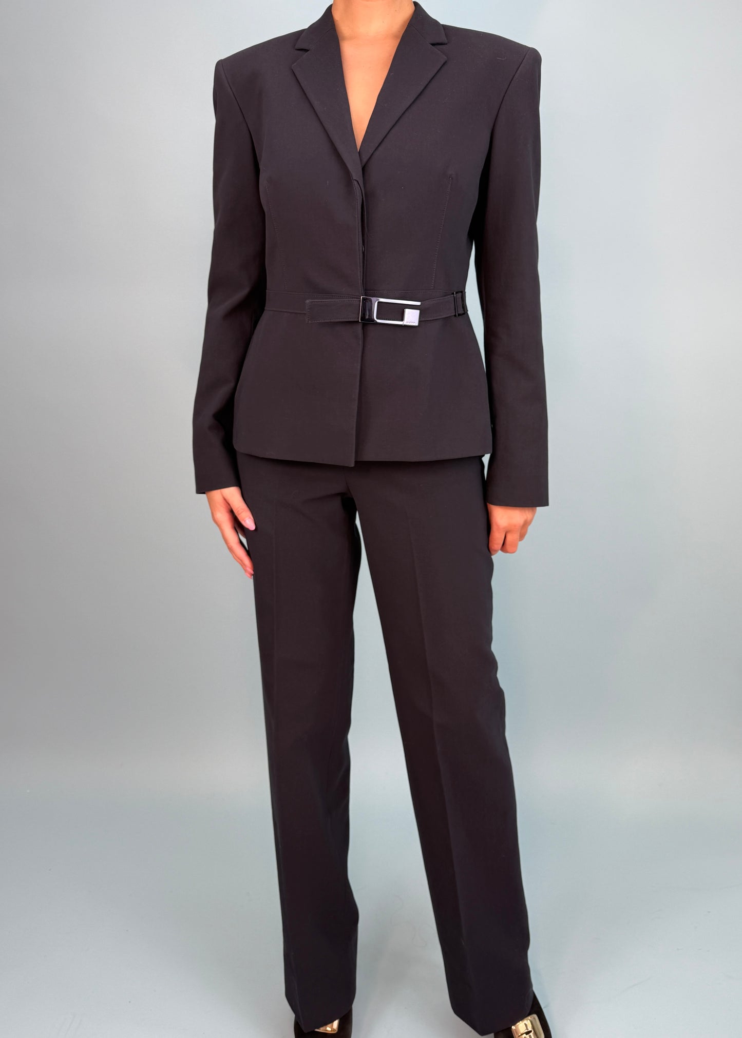 Gucci Spring 1998 G Buckle Jacket & Pant Suit Set